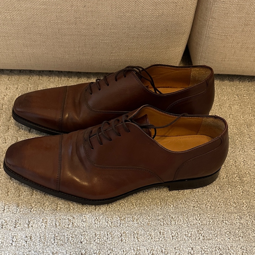Elegant Brown Leather Men's Oxfords (Suit Supply)